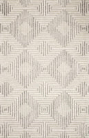 Modern Geometric Soft Area Rug, Grey/Silver