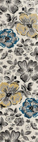 Floral Gray/Grey Yellow Blue Area Rug