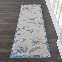 Floral Casual Ivory/Multicolor Area Rug