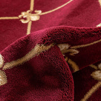 Timeless Fleur De Lis Red Formal Area Rug