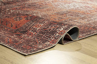 Adiva Rugs Machine Washable Area Rug for Living Room, Bedroom, Bathroom, Kitchen, Printed Persian Vintage Home Decor, Floor Decoration Carpet Mat (Beige/Blue, 5'3" x 7'5")