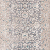 Sofia Collection Vintage Oriental Distressed Soft Area Rug Light Grey / Beige
