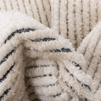 Arielle Ivory Tribal Stripes & Field Pattern Area Rug