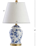 Penelope 22" Chinoiserie LED Table Lamp Blue/White