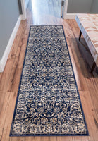 Essex Blue & Beige Vintage Traditional Persian Oriental Sarouk