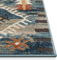 Laci Blue Moroccan Tribal Area Rug