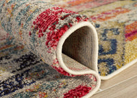 Distressed Light Grey Multi-color Soft Area Rug