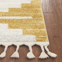 Kara Gold Nordic Tribal Area Rug