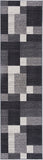 Box Pattern Gray/Grey Area Rug Non-Slip Non Skid