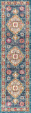 Bohemian Boho Vintage Medallion Navy/Red Rug