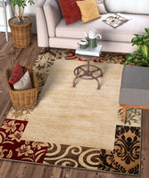 Barclay Vane Willow Damask Beige Modern Area Rug