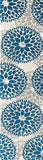 Floral Gray/Grey Turquoise Blue Area Rug