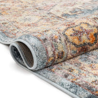 Roslind Bohemian Vintage Pastel Oriental Medallion Pattern Area Rug