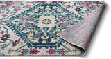 Adeline Bohemian Vintage Medallion Blue Multicolor Area Rug