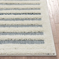 Bellagio Luna Tribal Moroccan Diamond Pattern Blue High-Low Flat-WeaveArea Rug