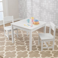 Kids Aspen Table and Chair Set - White