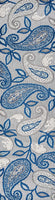 Julien Paisley High-Low Soft Area Rug Indoor Blue/Light Gray