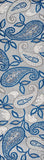 Julien Paisley High-Low Soft Area Rug Indoor Blue/Light Gray
