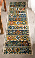 Noble Blue Southwestern Medallion Soft Rug
