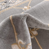 Timeless Fleur De Lis Traditional Area Rug Grey
