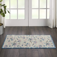 Floral Casual Ivory/Multicolor Area Rug