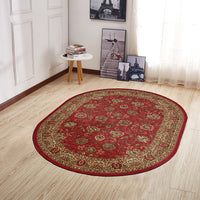 Red Persian Pattern Soft Non Slip Area Rug