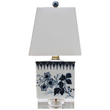 Donatela 13" High Blue and White Square Accent Table Lamp