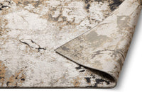 Splash Gold Grey Modern Vintage  Abstract Soft Plush Area Rug