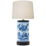 Samm 15" High Blue and White Cylinder Vase Accent Table Lamp