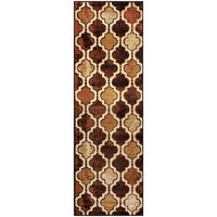 Modern Trellis Coffee Soft Area Rug