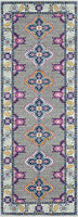 Dark Blue and Teal Updated Traditional Soft Area Rug