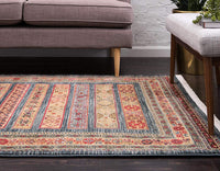 Tribal Pattern Blue Soft Area Rug