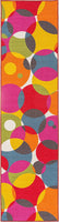 Vibrant Circle Area Rug Non-Slip/ No Skid