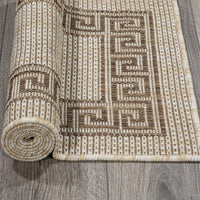 Indoor/Outdoor Bordered Runner Rug