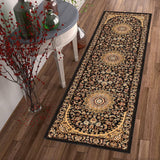 Medallion Black Oriental Area Rug