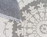 Botanical Collection Floral Abstract Transitional Indoor Outdoor Flatweave Gray/Light Gray Area Rug