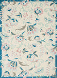 Floral Casual Ivory/Multicolor Area Rug