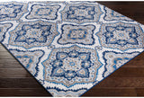 Demask Floral Selena Soft Area Rug, Navy