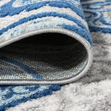 Julien Paisley High-Low Soft Area Rug Indoor Blue/Light Gray