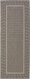 Sohaib Ottomanson Jardin Indoor/Outdoor Bordered Rug Grey