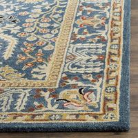 Antiquity Collection Handmade Traditional Oriental Premium Wool Area Rug Dark Blue / Multi