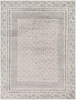 Vanessa Bohemian Border Grey Soft Area Rug
