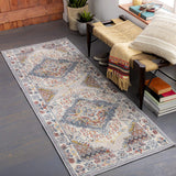 Anja Oriental Medallion Area Rug, Grey