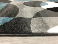 Circle Gray/Grey Blue Area Rug