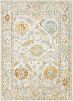 Daphne Outdoor Medallion Soft Area Rug Ivory/Saffron