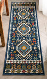 Ravia Blue Southwestern Medallion Area Rug