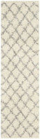 Ivory Grey Soft Plush Area Rug Shag