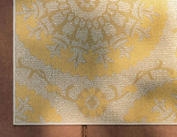 Botanical Collection Floral Abstract Transitional Indoor Outdoor Flatweave Yellow Area Rug