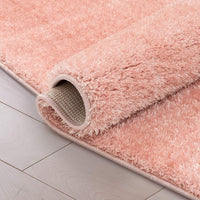 Ciel Blush Pink Ultra-Soft Multi-Textured Shimmer Pile Area Rug