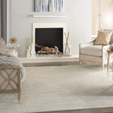 Solid Contemporary Ivory Beige Indoor/Outdoor Area Rug